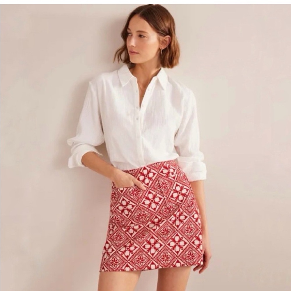 NWOT Boden Textured A-Line Mini skirt - size 4